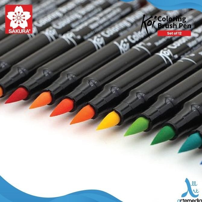 

Brush Pen Sakura Koi Coloring Brush Pen Set 48 Pena Kuas Warna