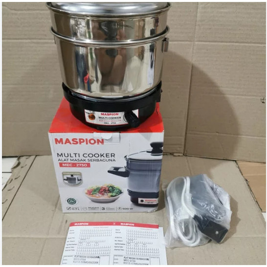 Panci Listrik Maspion Mec 2750 Multi Elektrik Cooker 0.7 Liter