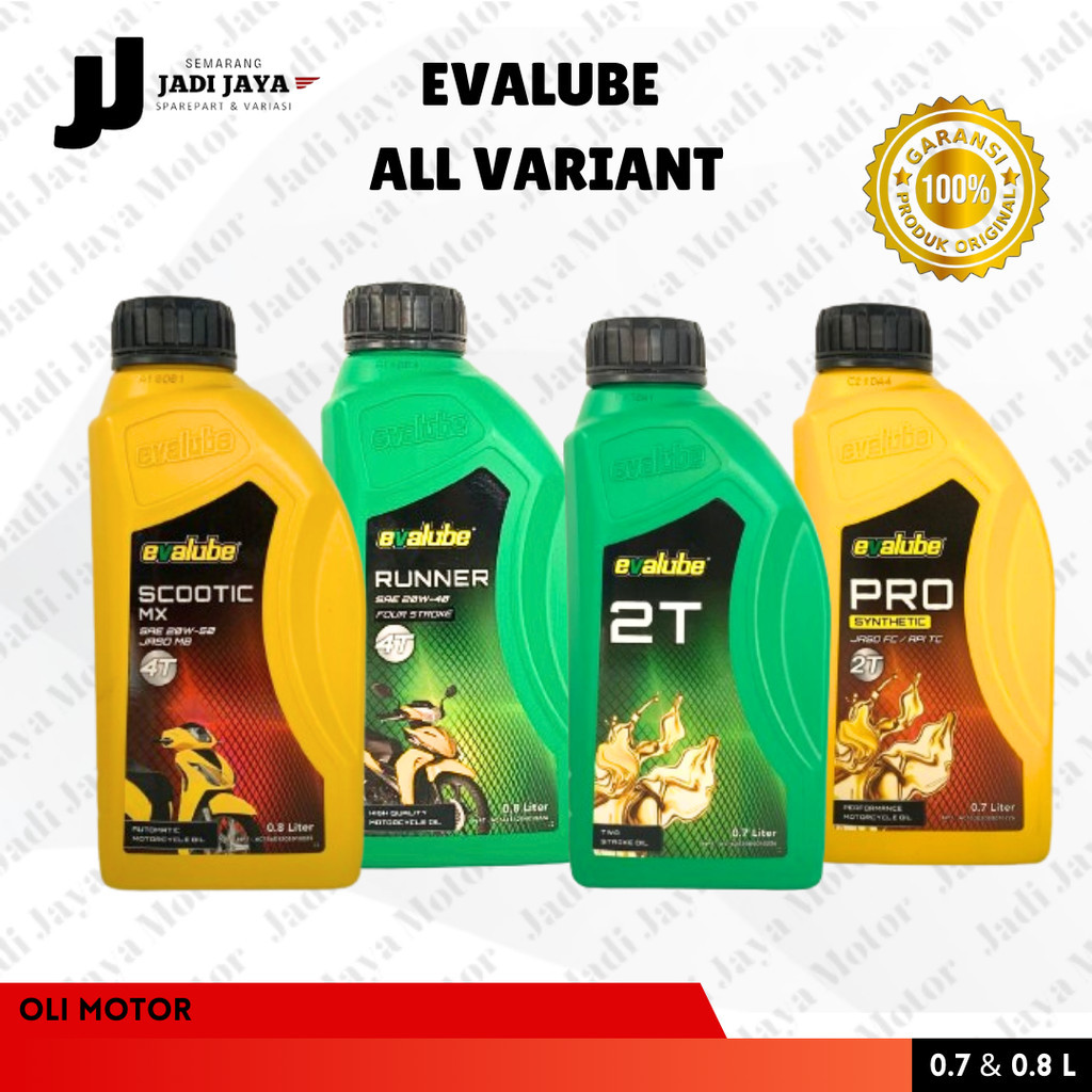 Oli Evalube Lengkap / Scootic MX 4T / Runner 4T / 2T / Pro Synthetic 2T