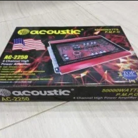 Power Amplifier Mobil 4 Channel Acoustic Ac-2250 Mosfet Asli 50.000 W