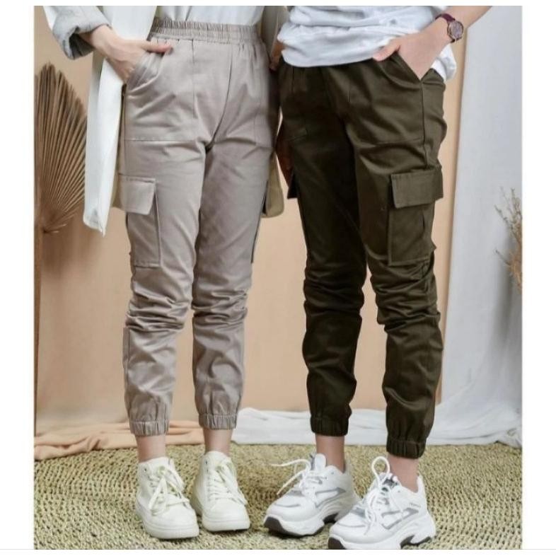 Celana Joger Pants Cargo American Drill Wanita | Celana Kargo Drill