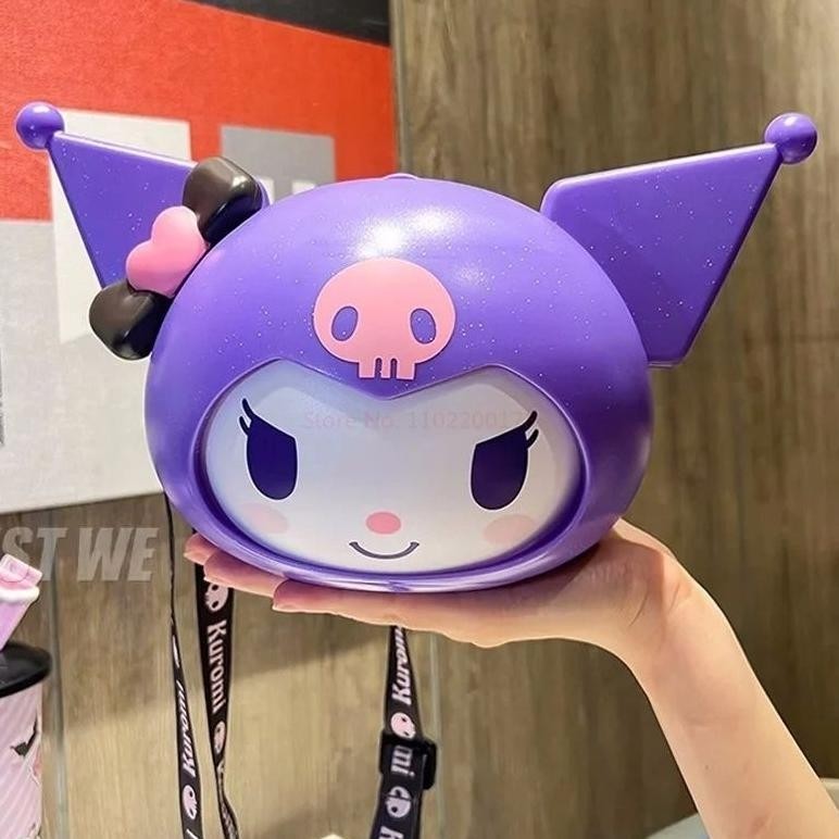 {NEW} Botol Minum Kuromi Botol Minum Sedotan Kuromi Tempat Popcorn Bucket Kuromi TERLARIS