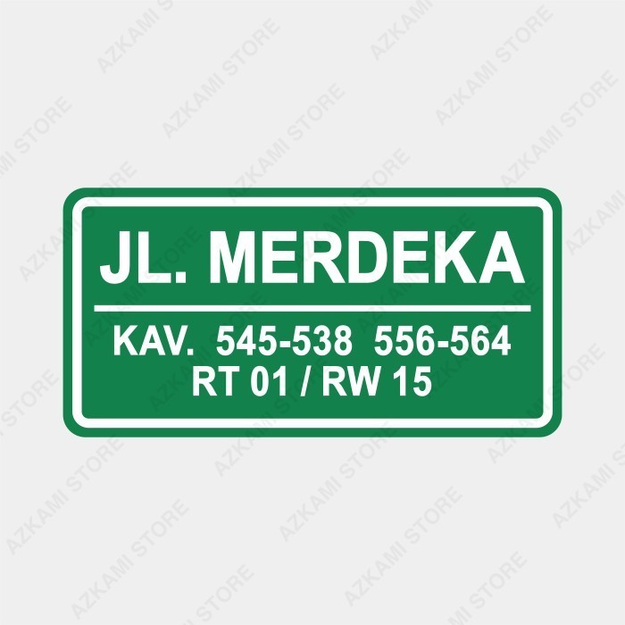 

Rambu Plang Papan Custom Nama Jalan 40Cm X 20Cm Plat Alumunium