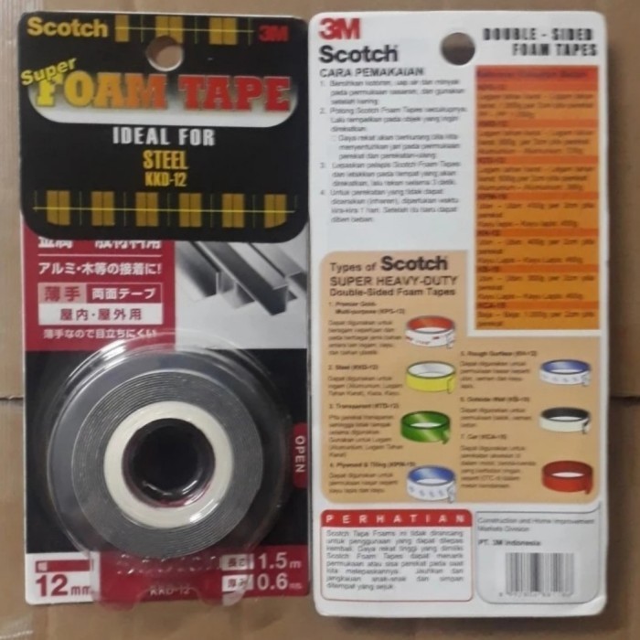 

Double Tape 3M Scotch Super Foam Tape Kkd-12 12Mmx1.5M