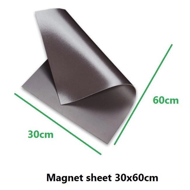 

Rubber Magnet Sheet Lembaran Hitam Tebal 0.5Mm X 30Cm X 60Cm 30X60Cm