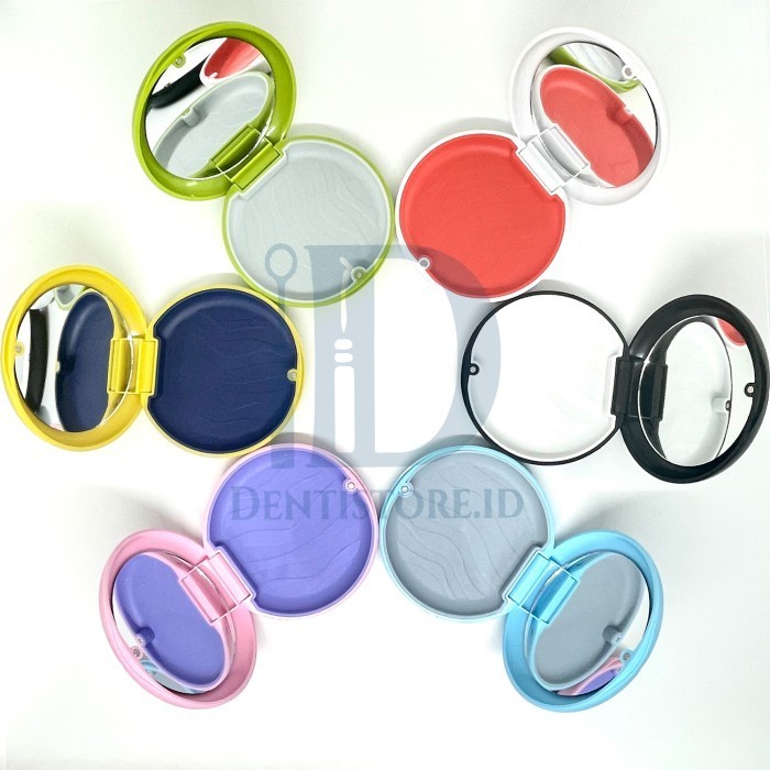 Denture Box Invisalign With Mirror Tempat Retainer Gigi Kawat Kotak