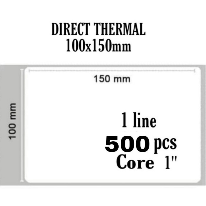 

Label barcode thermal 100x150 500 pcs