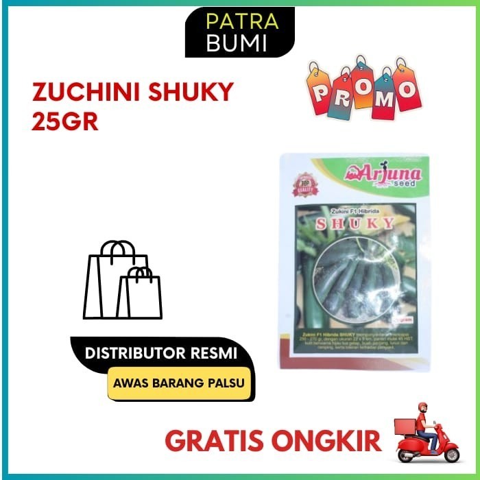 Zuchini Shuky 25Gr Benih Zuchini Hijau Timun Jepang - Bibit Produk Asli Pabrik