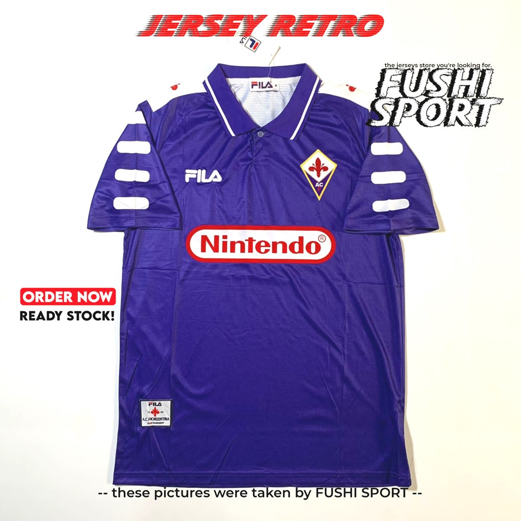 [BEST DEAL] HQ RETRO JERSEY BOLA ACF FIORENTINA HOME 1998/1999 GO HQ IMPORT