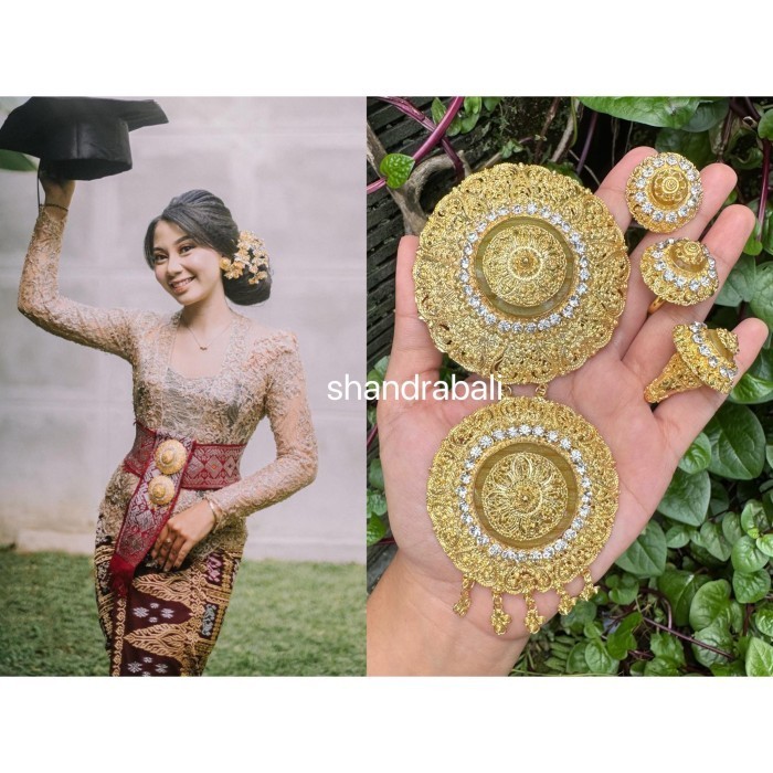 ,,,,,,,] Set Bros Donat Jumbo T2 Andina Alpaka Kebaya Bali Perhiasan Penari