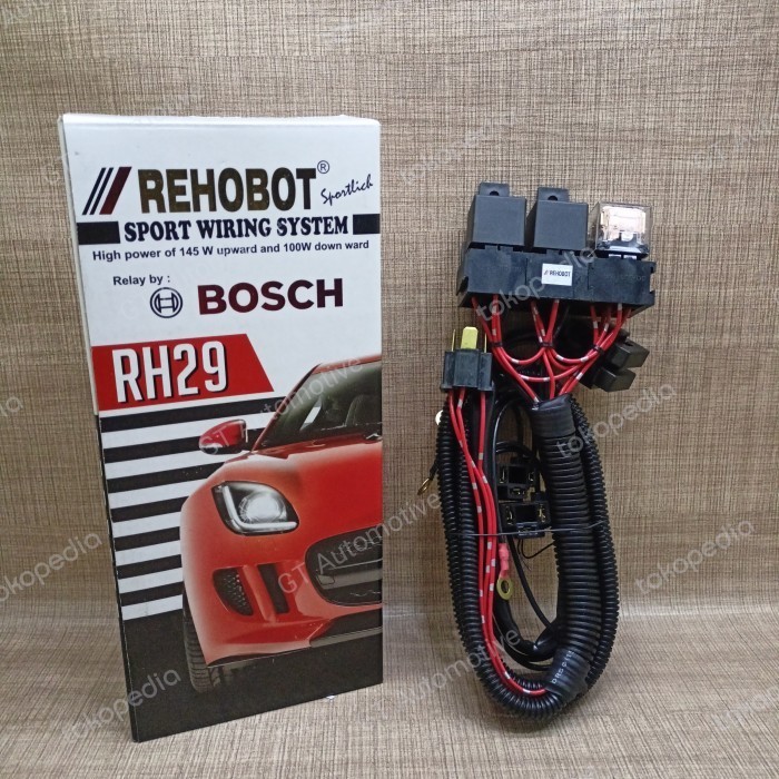 Produk Unggulan] Kabel Set Lampu Rehobot RH29 H4 3 Relay Bosch Kabel Bintik Tebal