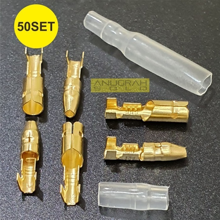 #@#@#@#@] Kabel Skun Bulat Jantan Betina Konektor Motor Male Female Brass
