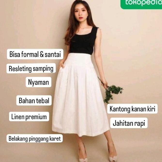 Nikita skirt rok linen uniqlo FIT to M