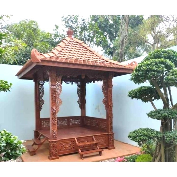 Ready gazebo ukiran jati mebelan jepara