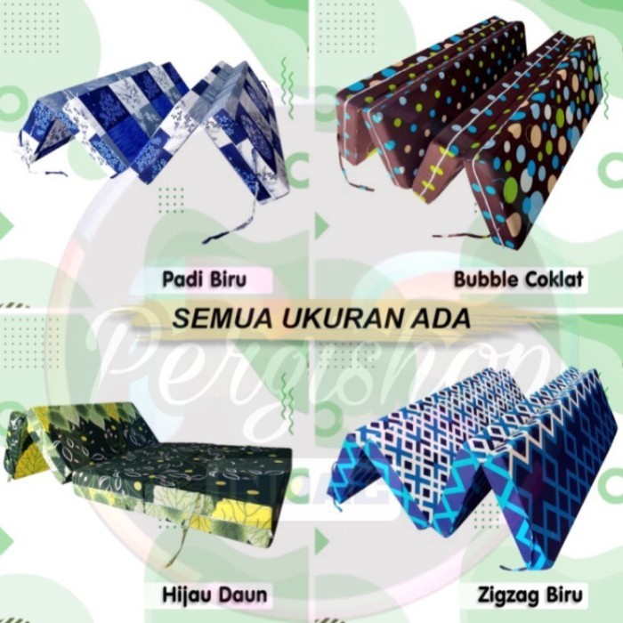 Ready Sarung kasur lipat 4 tebal 10cm atau cover kasur lipat 4 tebal 10cm