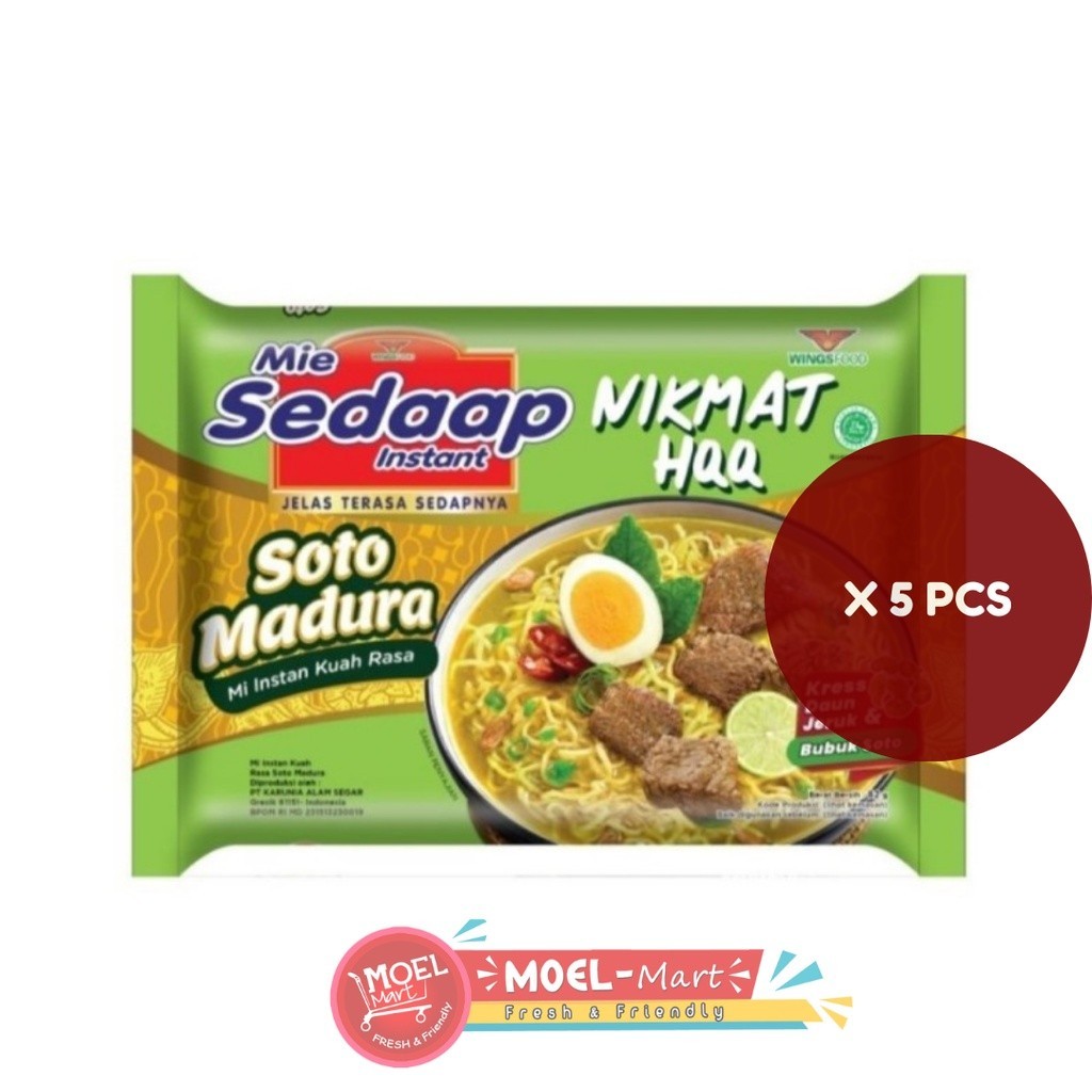 

MIE SEDAAP Soto Madura 5 Pcs X 82 Gr