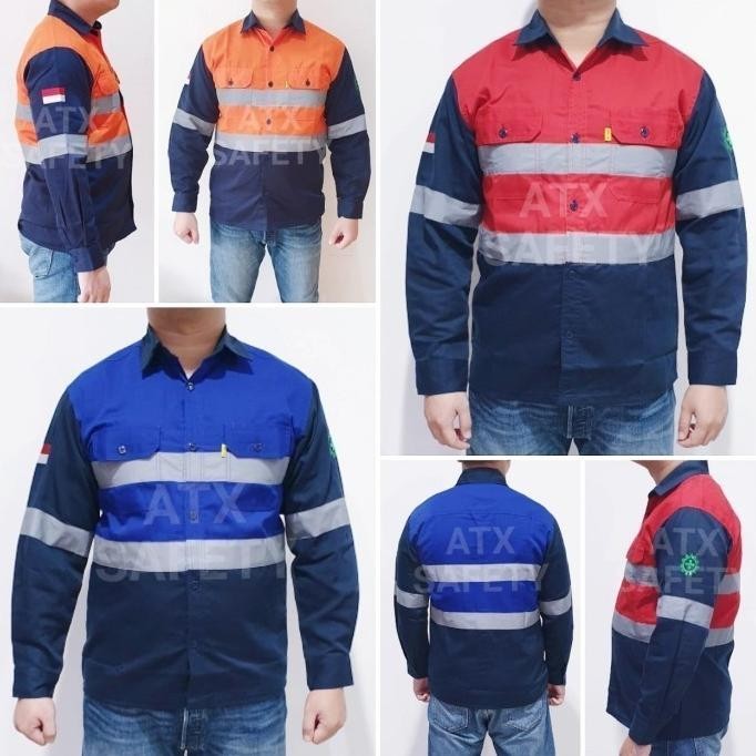 Wearpack Safety Baju Kerja Lengan Panjang Kombinasi Merk ATX
