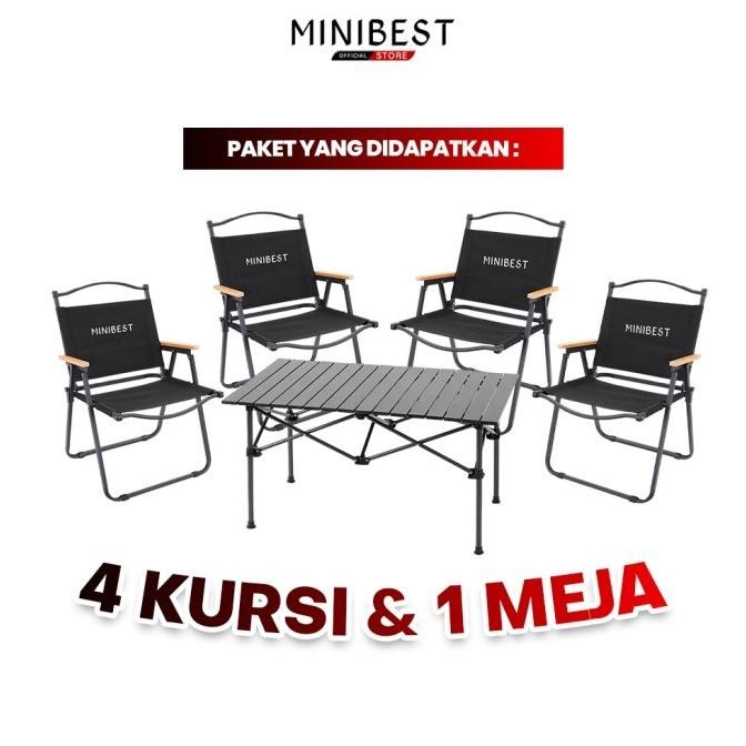 MINIBEST Combo Hemat Family 4in1 Kursi Lipat Meja Lipat Portable