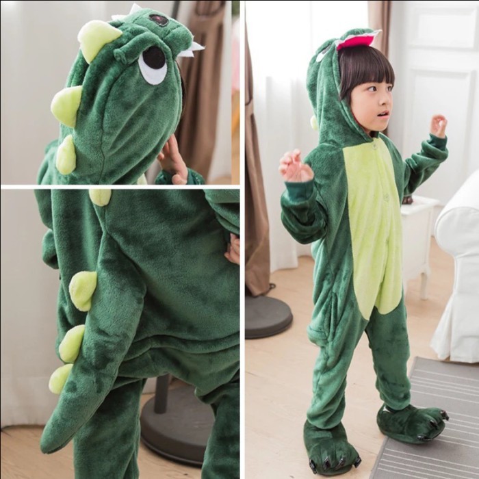 Kostum Dinosaurus Anak Baju Cosplay Dino Binatang Karakter Pikachu