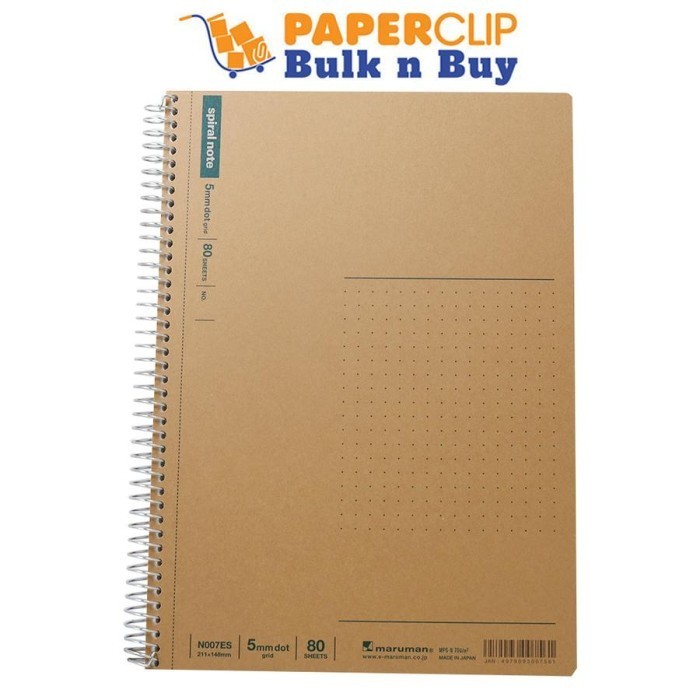 

NOTEBOOK A5 MARUMAN SPIRAL NOTE N007ES 80S DOT GRID