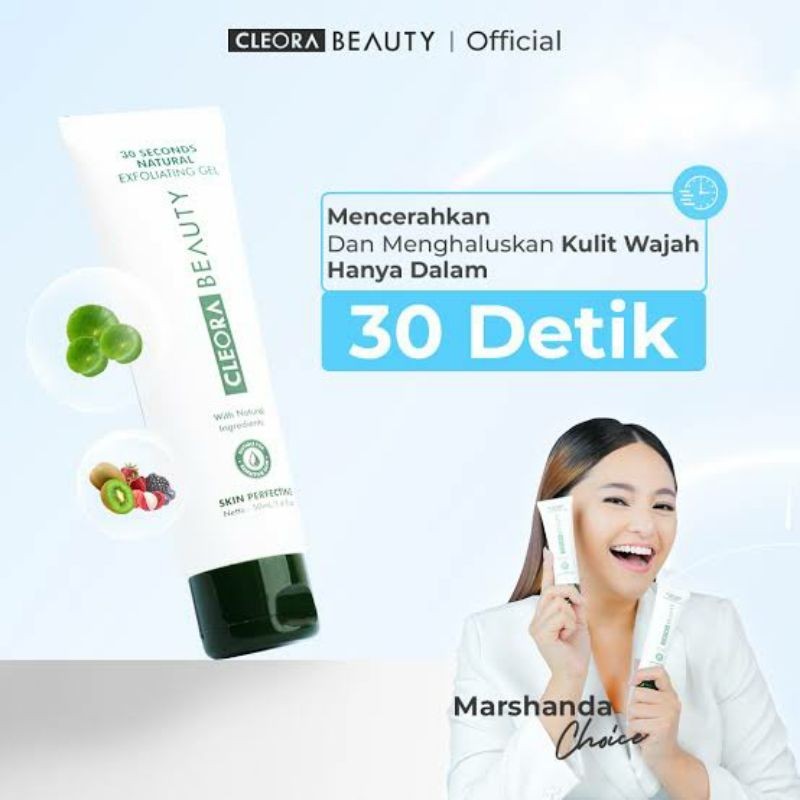 Cleora Beauty 30 Seconds Natural Exfoliating Gel Angkat Sel Kulit Mati 50ml
