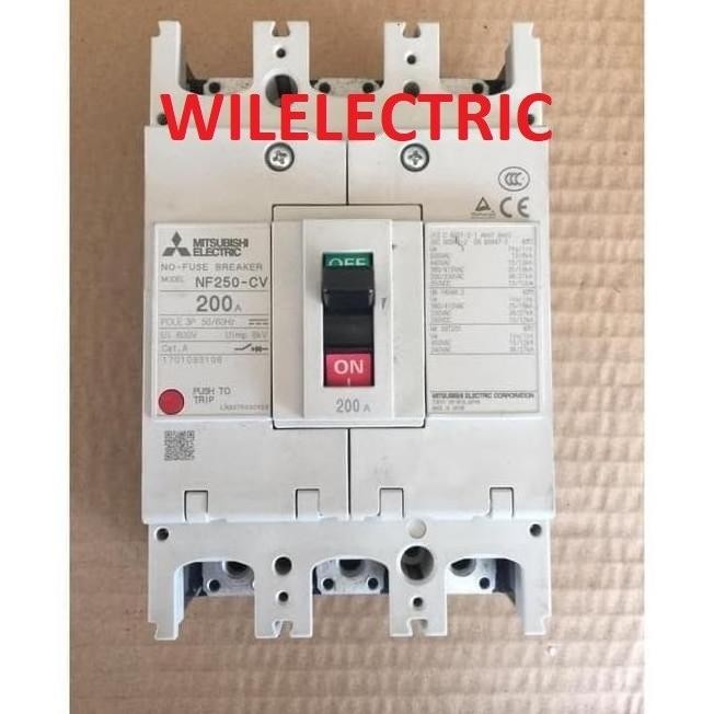 Mitsubishi NFB / MCCB / No Fuse Breaker NF250-CV 3P 200A 200 A ORI