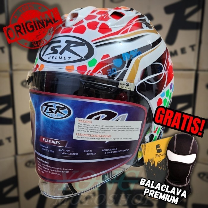 Helm Tsr Vz Ram Nakagami Gp2 Original Half Face Tsr Helmet Ram5 Gp 2