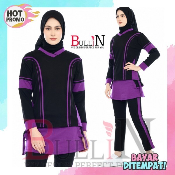 Setelan Baju Olahraga Wanita Termurah Terlaris One Set Baju Senam Muslimah Stelan Aerobik Sporty Pak