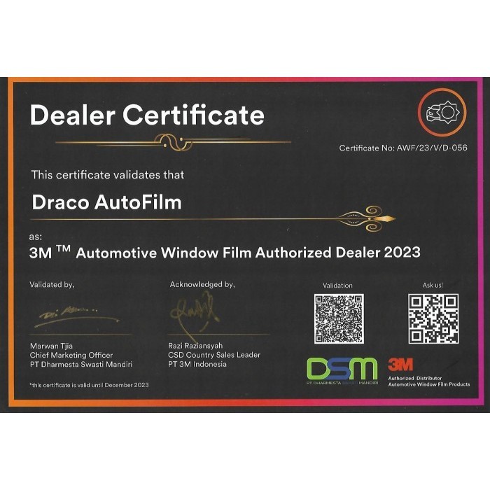 Kaca Film 3M Original Sunroof Crystalline