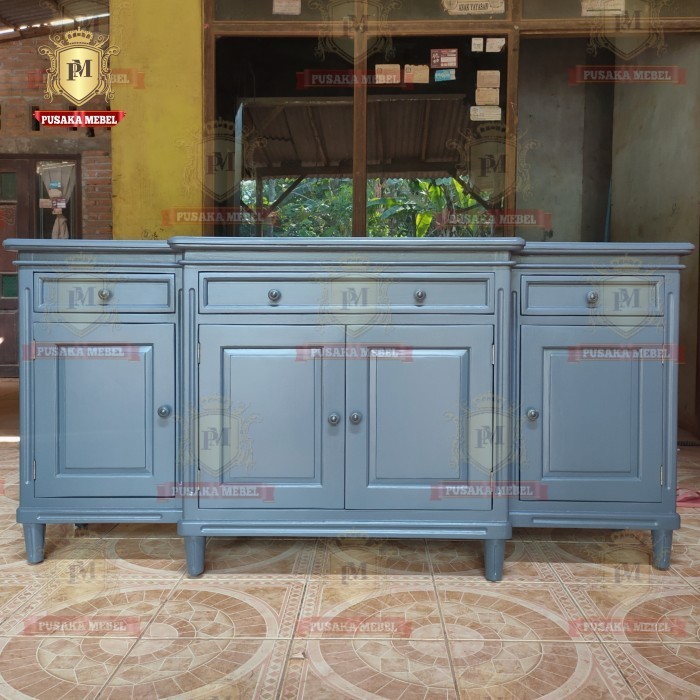 cabinet bufet duco kayu jati, meja buffet Duco kayu jati minimalis