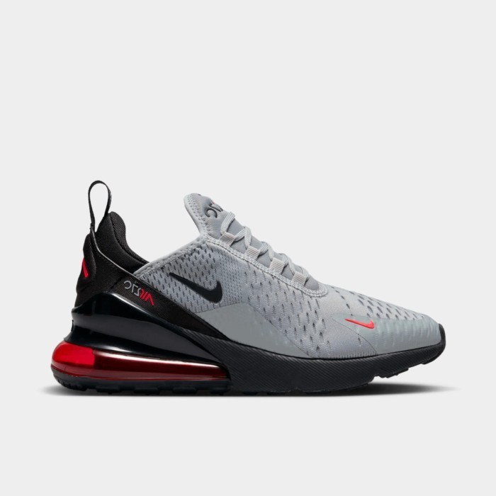 NIKE AIR MAX 270 GS WOLF GREY BLACK ORIGINAL RESMI (100% AUTHENTIC)