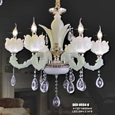 LAMPU GANTUNG/HIAS/ONYX/CLASIC/MURAH/DEKOR 6 LAMPU