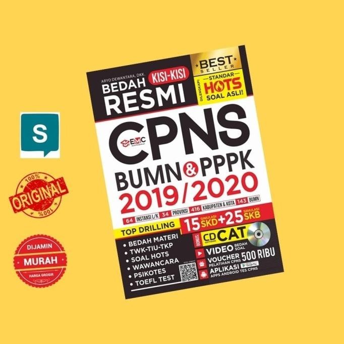 

BUKU BEDAH KISI2 RESMI CPNS BUMN & PPPK 2019/2020 FREE CD