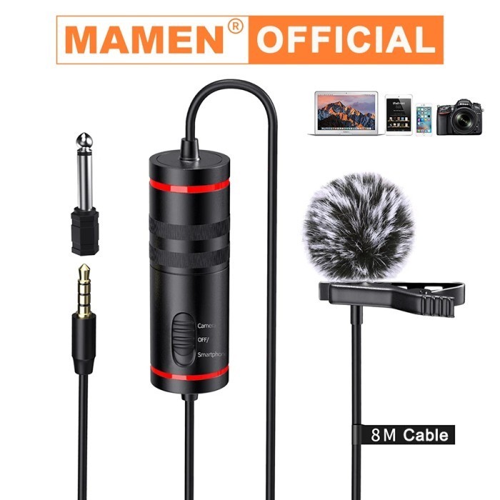 Clip On Mic Wired Lavalier Jayete Vlogging Singing Plug 3.5Mm