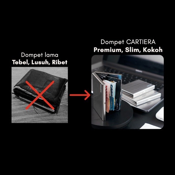 [ONLINE EXCLUSIVE] YB76B CARTIERA SLIM Wallet Dompet RFID Dompet Kartu Nama Dompet Card Holder Pria