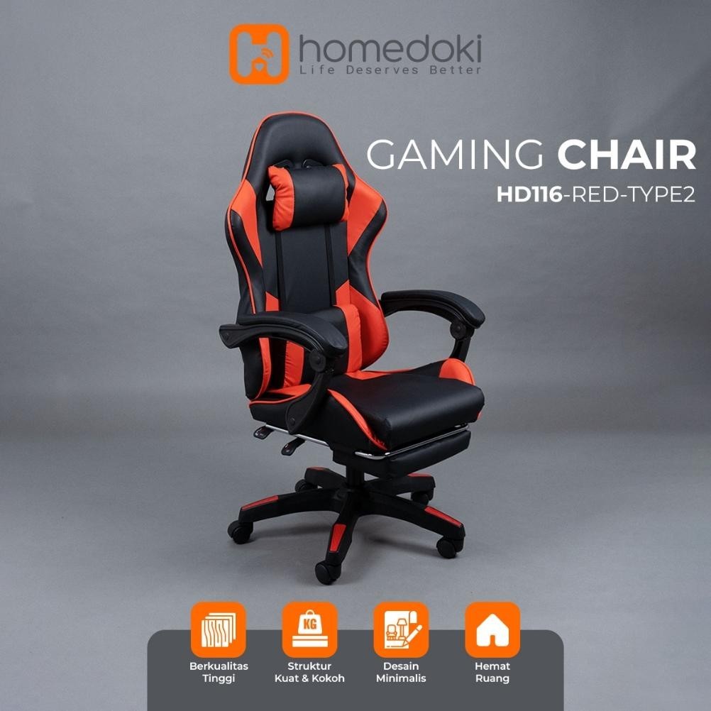 Homedoki Kursi Gaming / Kursi Kantor / Kursi Putar/ Kursi Ergonomis / Kursi Kerja