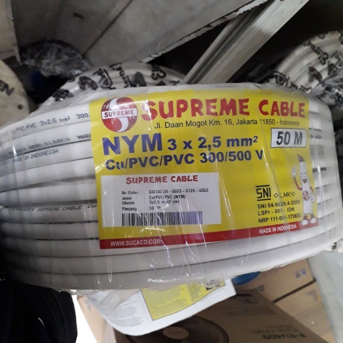 NYM 3x2.5 mm Supreme / Kabel Supreme / Kabel Listrik Supreme