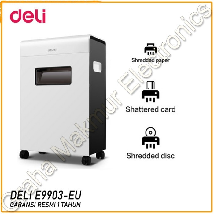 

Deli Paper Shredder Penghancur Kertas A4 12 Lembar 23 Liter E9903-EU