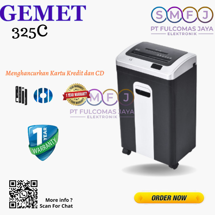 

Paper shredder GEMET 325C Garansi Resmi Penghancur Kertas 325 C