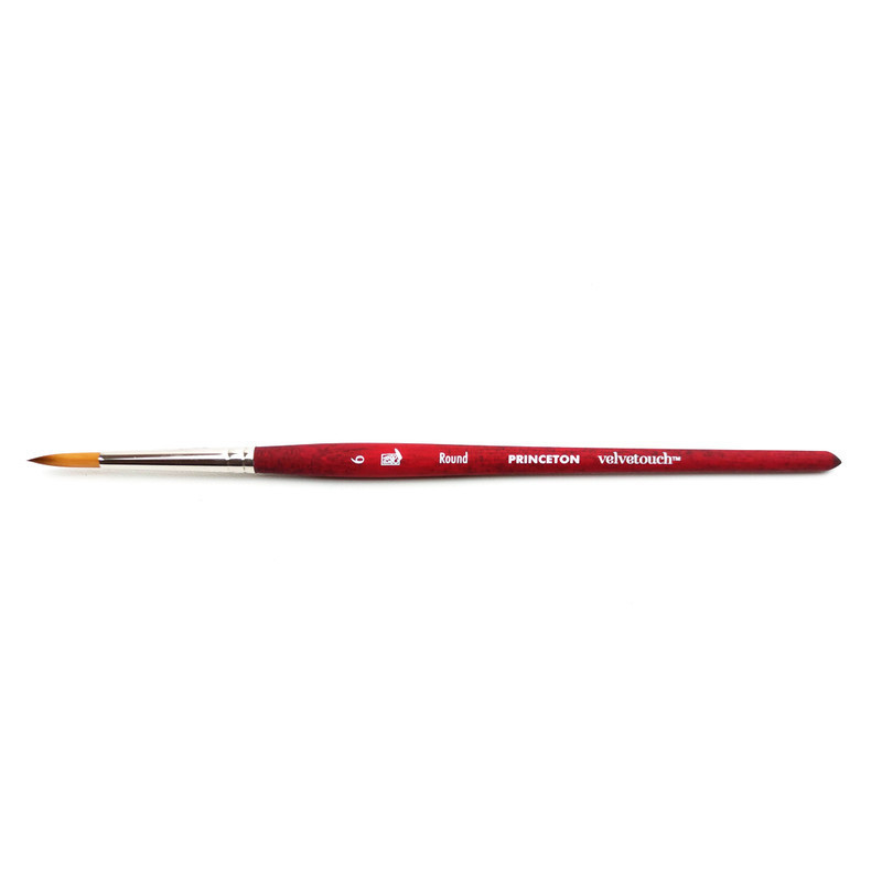 

Princeton Velvetouch Synthetic Short Handle Round Sz 6