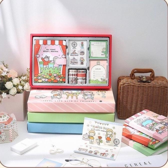 

Cute Diary Book Set Korea Ada Sticker