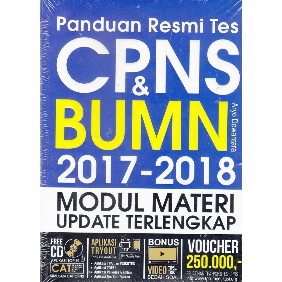 

PANDUAN RESMI TES CPNS & BUMN 2017-2018 + CD