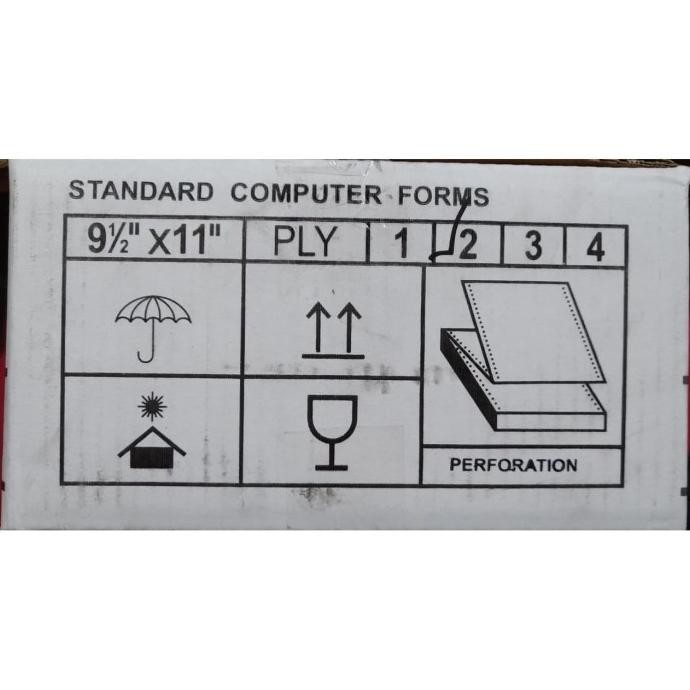 

Kertas Bon Faktur Continious Form Rangkap 2 9 1/2" X 11" Ply 2