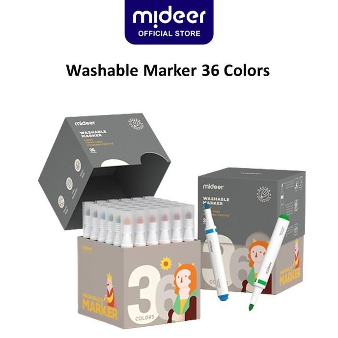 

Mideer Washable Markers 36 Colors Mainan Edukasi Anak Md4167