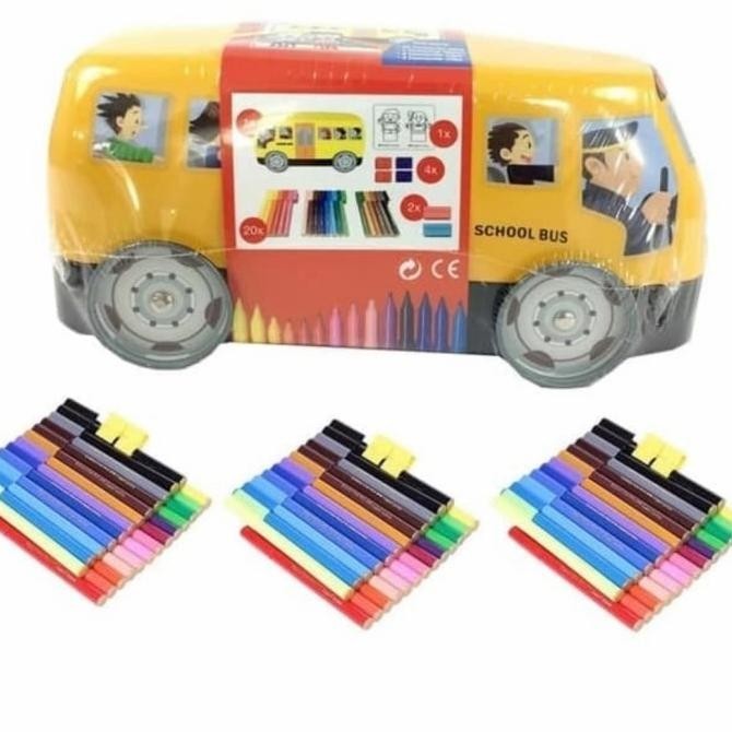 

Connector Pen / Spidol Faber Castell School Bus 20 Warna