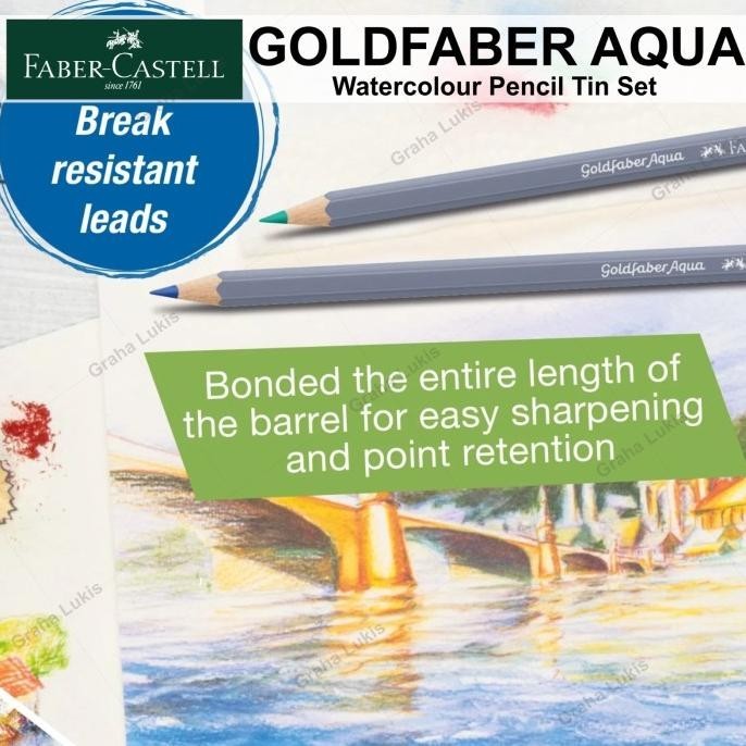 

Faber Castell Goldfaber Aqua Watercolour Pencils Tin Set 12