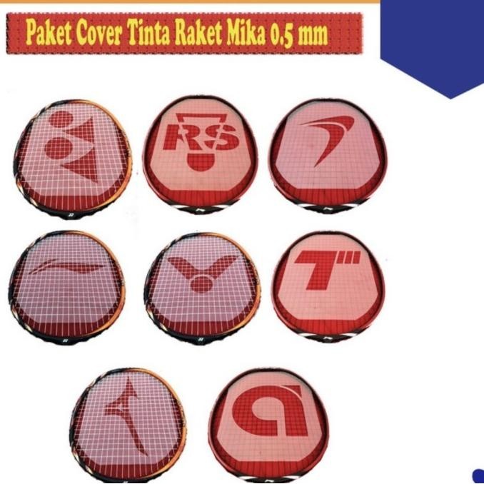 

Paket Cover Cetakan Logo Stencil Card Badminton Isi 7 + 1 Botol Tinta
