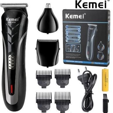 KM-1419 Mesin Cukur Kemei Clipper 3 in1 Alat Cukur Rambut Charger 1419