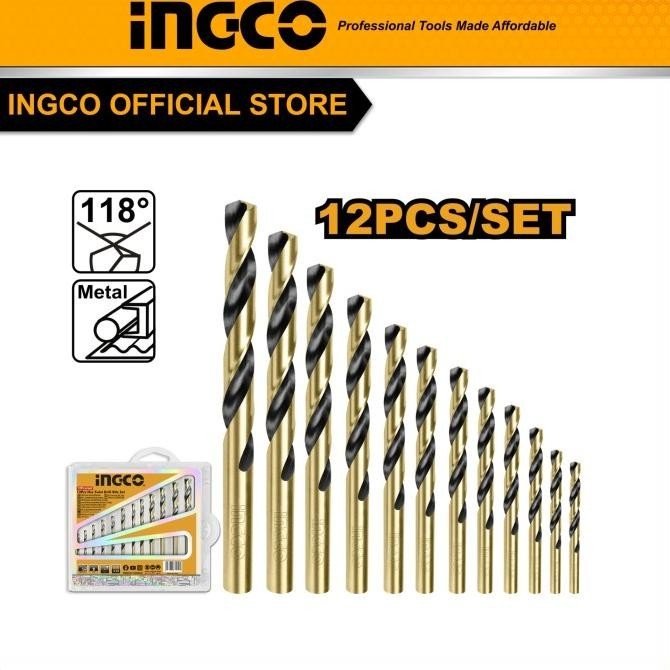 Best Seller Mata Bor Besi Set 12 Pcs Ingco Akdb1125 Terbaik