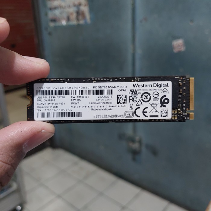 SSD NVME 512GB WESTERN DIGITAL PC SN720 NVME WD 512GB ORIGINAL MURAH TERMURAH